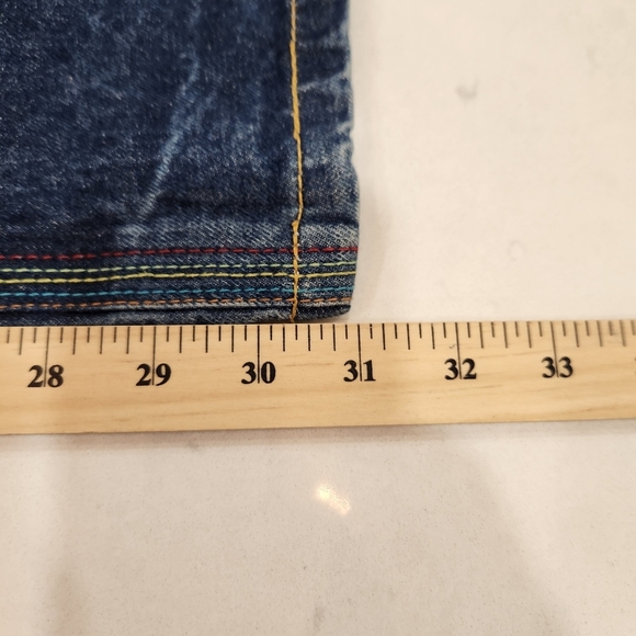 Gino Green Global Jeans Mens 34x31 Blue Vintage Embroidered JNCO Grunge 999 - Picture 12 of 15